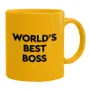 Ceramic coffee mug yellow, 330ml