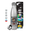 Metallic Glitter Silver Thermos Flask (Stainless steel), double-walled, 500ml
