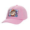 Adult Baseball Cap, 100% Cotton, PINK (COTTON, ADULT, UNISEX, ONE SIZE)