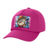 Adult Baseball Cap, 100% Cotton, Purple (COTTON, ADULT, UNISEX, ONE SIZE)