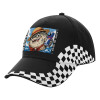 Adult Ultimate BLACK RACING Cap, (100% COTTON DRILL, ADULT, UNISEX, ONE SIZE)