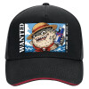 DRILL Adult Ultimate Hat BLACK/RED, (100% COTTON, ADULT, UNISEX, ONE SIZE)
