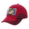 Adult Cap RACING Ultimate Red/Black, (100% COTTON DRILL, ADULT, UNISEX, ONE SIZE ADULT)