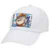 Adult Baseball Cap White 5-panel (POLYESTER, ADULT, UNISEX, ONE SIZE)