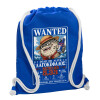 Backpack pouch GYMBAG Blue, with pocket (40x48cm) & thick cords