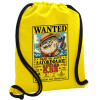 Backpack pouch GYMBAG Yellow, with pocket (40x48cm) & thick cords