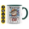 Mug colored green, ceramic, 330ml