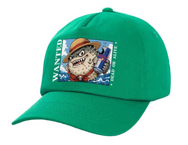 Λαγοκέφαλος Wanted Dead or Alive — Adult Baseball Cap, 100% Cotton, Green (COTTON, ADULT, UNISEX, ONE SIZE)