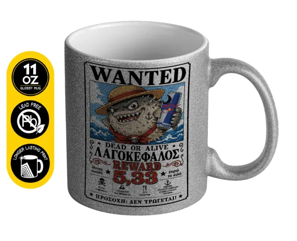 Λαγοκέφαλος Wanted Dead or Alive — Glitter Ασημένια