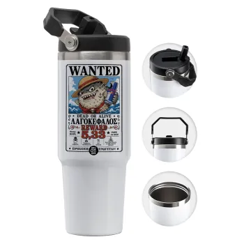 Λαγοκέφαλος Wanted Dead or Alive, 30oz stainless Steel Tumbler with Handle