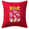 Sofa cushion RED 50x50cm includes filling