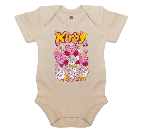 kirby — Βρεφικό φορμάκι μωρού, 0-18 μηνών, Natural, 100% Organic Cotton, κοντομάνικο