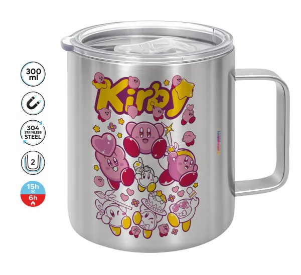 kirby — Double-walled stainless steel mug 300ml with temperature-retaining lid