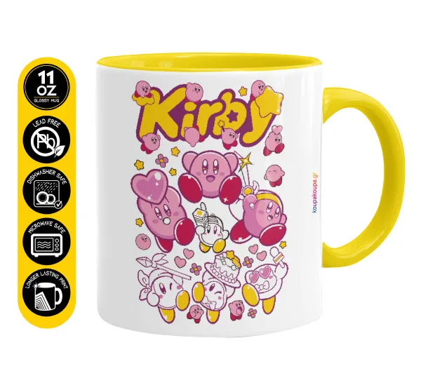 kirby — Mug colored yellow, ceramic, 330ml
