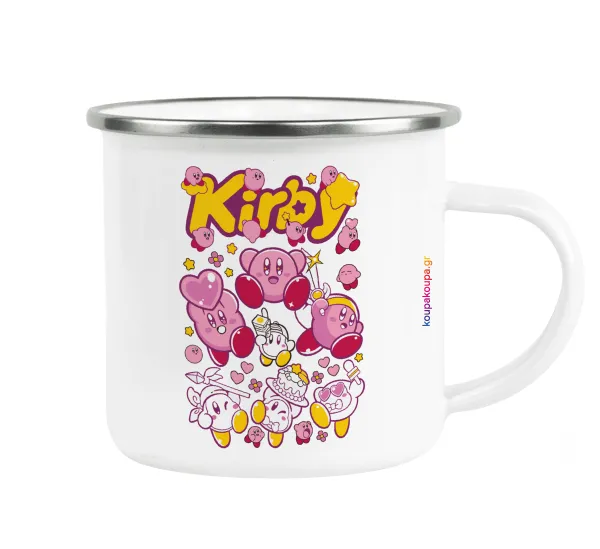 kirby — Metallic enamel cup white 360ml