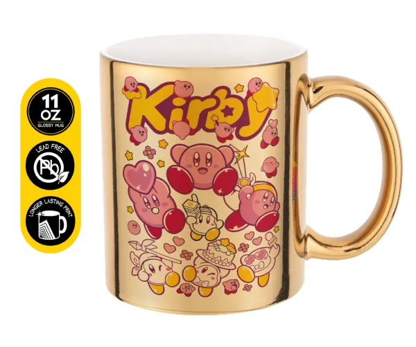 kirby — Mug ceramic, gold mirror, 330ml