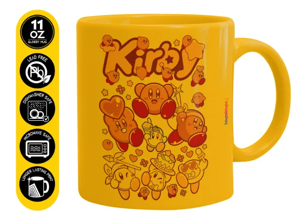 kirby — Ceramic coffee mug yellow, 330ml