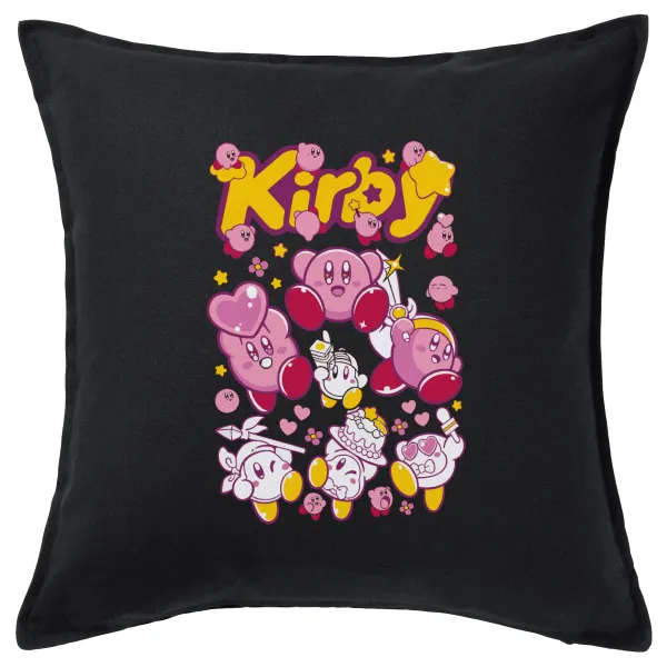 kirby — Μαξιλάρι καναπέ Μαύρο 100% βαμβάκι, περιέχεται το γέμισμα (50x50cm)