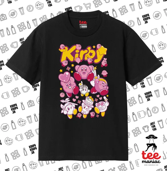 kirby — ΜΑΥΡΟ Κλασικό T-Shirt, διπλής ραφής, χωρίς πλευρικές ραφές από 100% βαμβάκι. Vegan & OEKO-TEX πιστοποιημένο.