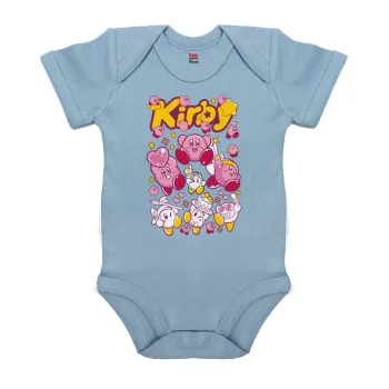kirby, Βρεφικό φορμάκι μωρού, 0-18 μηνών, Μπλε, 100% Organic Cotton, κοντομάνικο