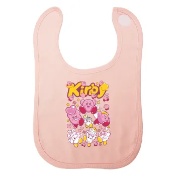 kirby, Σαλιάρα με Σκρατς ΡΟΖ 100% Organic Cotton (0-18 months)