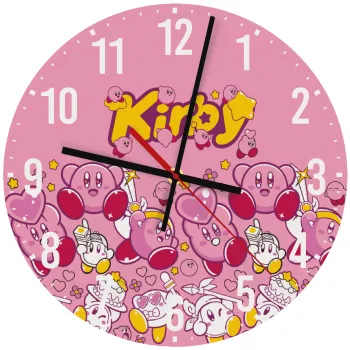 kirby, Ρολόι τοίχου ξύλινο (30cm)