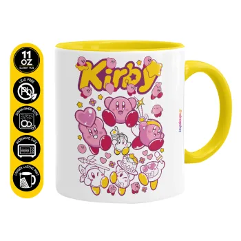 kirby, Mug colored yellow, ceramic, 330ml