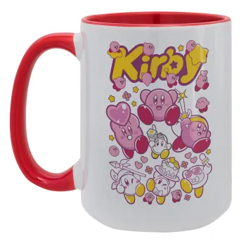 kirby, Κούπα Mega 15oz, κεραμική Κόκκινη, 450ml