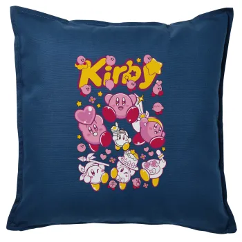 kirby, Μαξιλάρι καναπέ Μπλε 100% βαμβάκι, περιέχεται το γέμισμα (50x50cm)