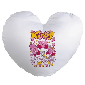 kirby, Μαξιλάρι καναπέ καρδιά 40x40cm περιέχεται το  γέμισμα