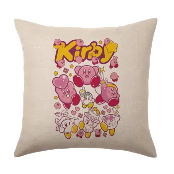 kirby, Μαξιλάρι καναπέ ΛΙΝΟ 40x40cm περιέχεται το  γέμισμα