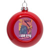 Red Christmas tree ornament bauble 8cm
