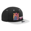Καπέλο Ενηλίκων Flat Snapback Μαύρο/Γκρι, (100% ΒΑΜΒΑΚΕΡΟ TWILL, ΕΝΗΛΙΚΩΝ, UNISEX, ONE SIZE)
