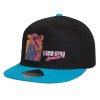 Καπέλο παιδικό Flat Snapback, Μαύρο/Μπλε (100% ΒΑΜΒΑΚΕΡΟ, ΠΑΙΔΙΚΟ, UNISEX, ONE SIZE)