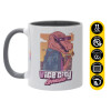Mug colored grey, ceramic, 330ml