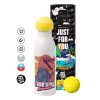 Tennis ball Metal mug thermos White, double wall, 550ml