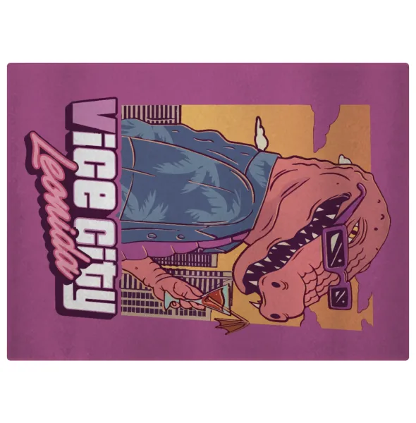 Vice City Leonida — Επιφάνεια κοπής γυάλινη (38x28cm)