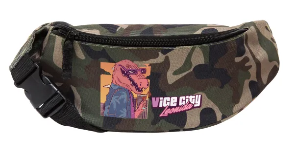 Vice City Leonida — Unisex waist bag (banana) in Jungle camouflage color with 2 pockets