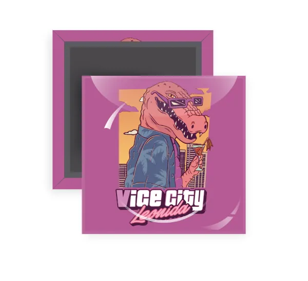 Vice City Leonida — Square fridge magnet, 5x5cm