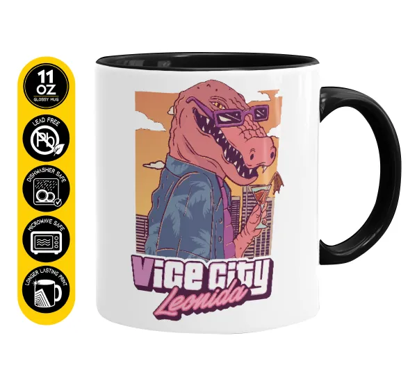 Vice City Leonida — Mug colored black, ceramic, 330ml