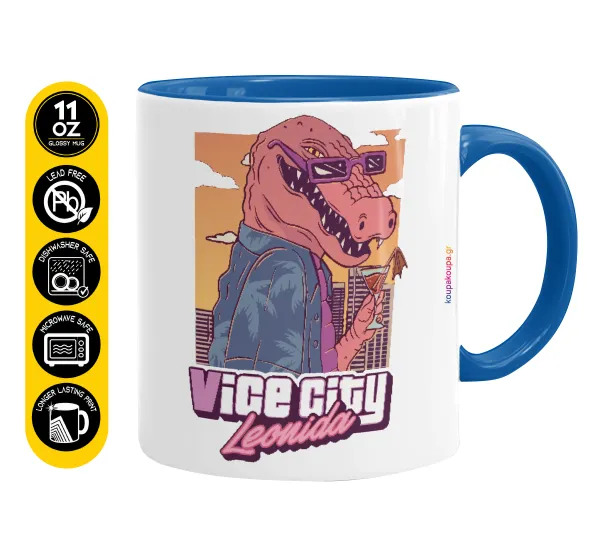 Vice City Leonida — Mug colored blue, ceramic, 330ml
