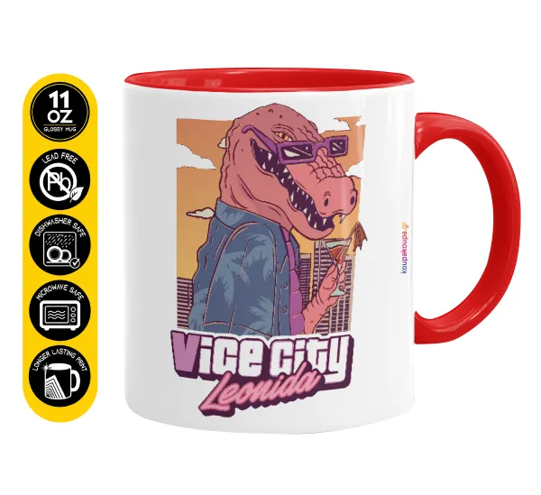 Vice City Leonida — Mug colored red, ceramic, 330ml