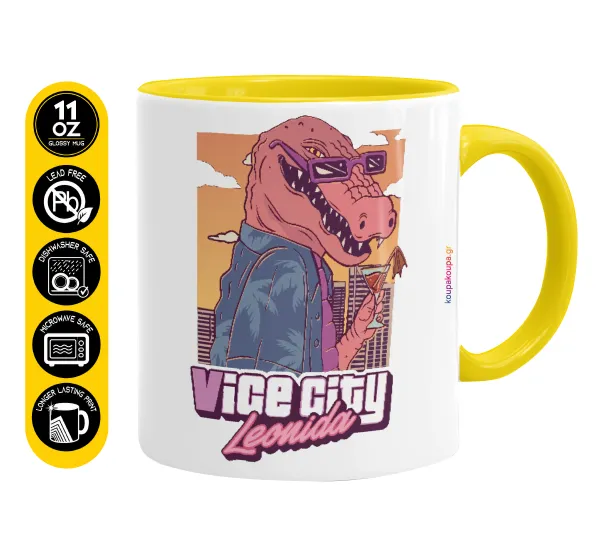 Vice City Leonida — Mug colored yellow, ceramic, 330ml