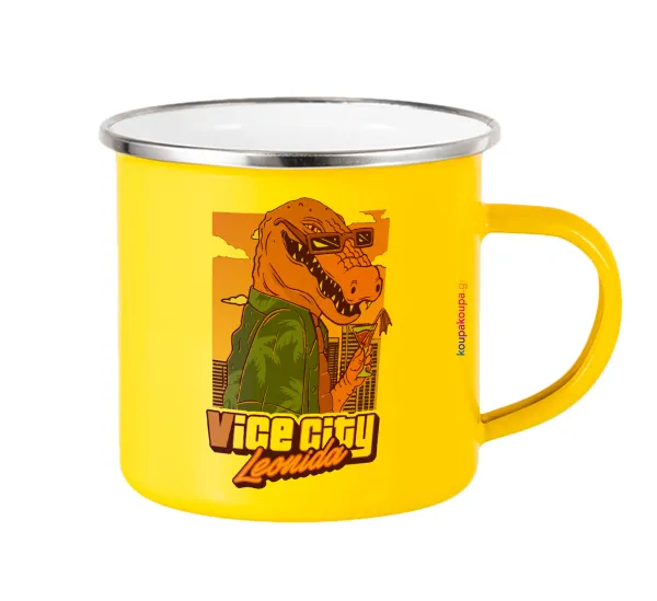 Vice City Leonida — Yellow Enamel Metallic Cup 360ml
