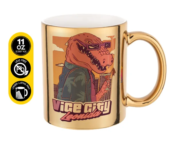 Vice City Leonida — Κούπα κεραμική, χρυσή καθρέπτης, 330ml