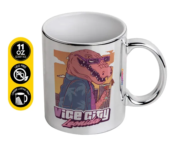 Vice City Leonida — Mug ceramic, silver mirror, 330ml