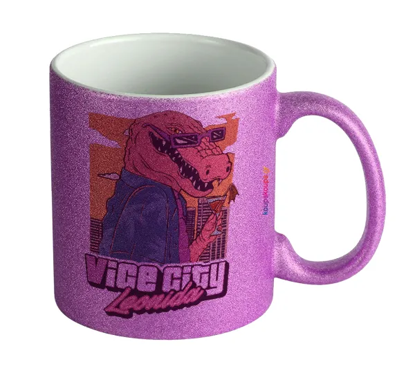 Vice City Leonida — Κούπα Μωβ Glitter που γυαλίζει, κεραμική, 330ml