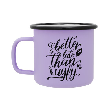 Better late than ugly, Κούπα Μεταλλική εμαγιέ ΜΑΤ Light Pastel Purple 360ml