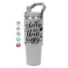 GREY color, 890ml (30oz) stainless Steel Tumbler with Handle