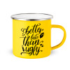 Yellow Enamel Metallic Cup 360ml